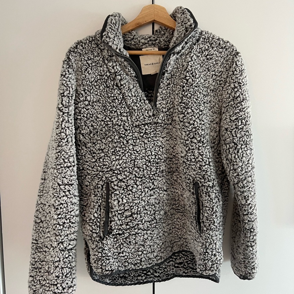 Thread & Supply Gray Sherpa Jacket